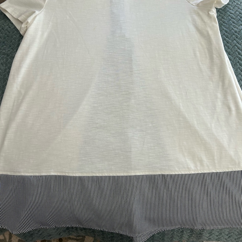 Doe & Rae cream and navy and cream tunic